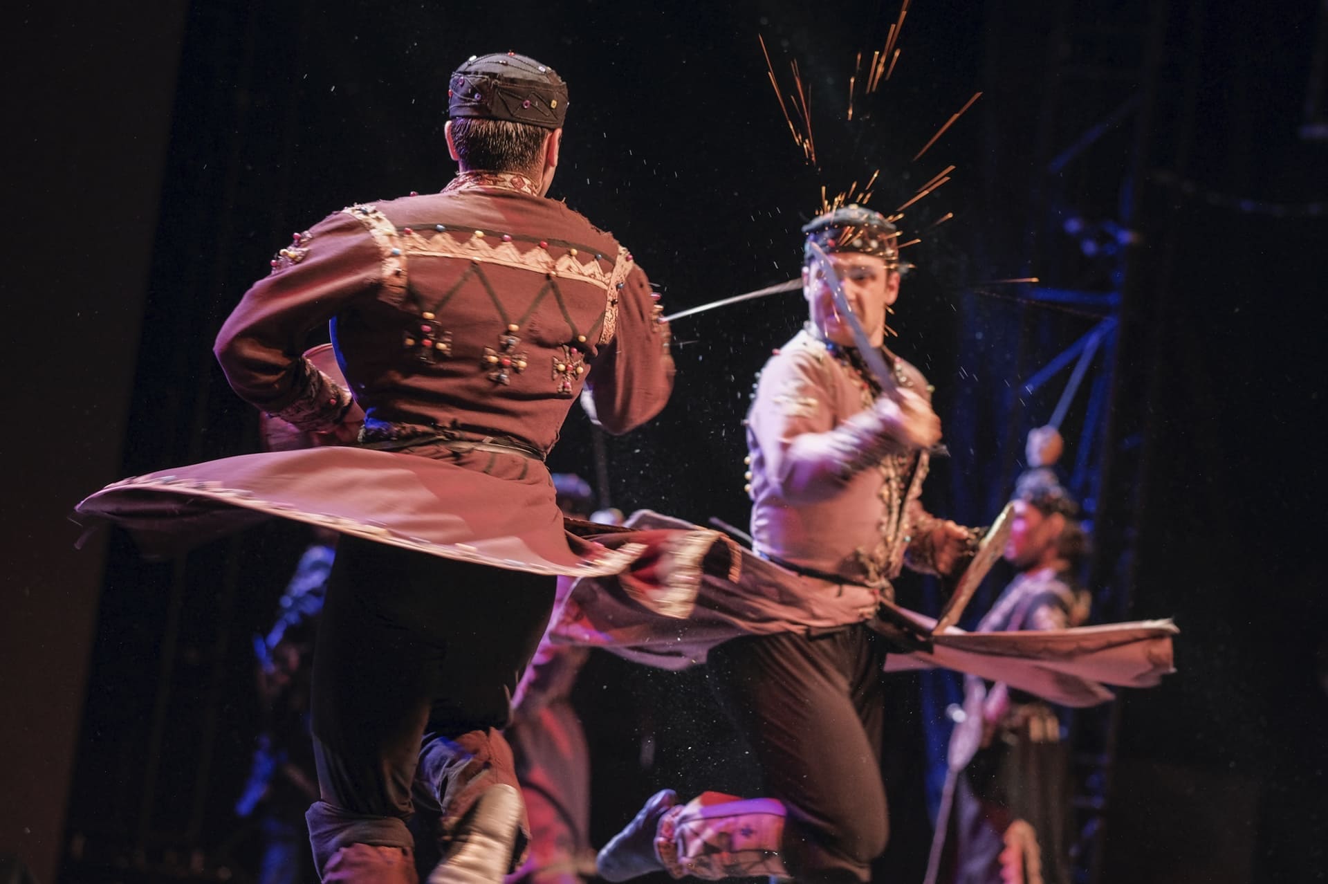 Khevsuruli — Dance rivalry, performed by the Sukhishvili Georgian National Ballet